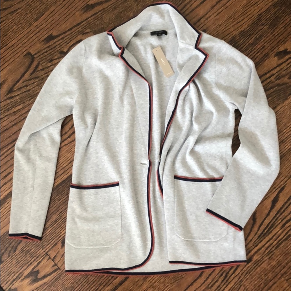 NWT J. Crew grey boyfriend sweater blazer